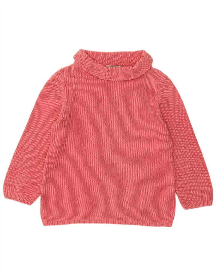 HOBBS Pull surdimensionné à manches 3/4 et col roulé pour femme UK 6 XS Rose