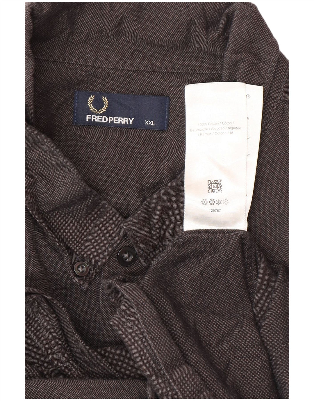 Fred Perry Chemise Homme 2XL Gris Coton