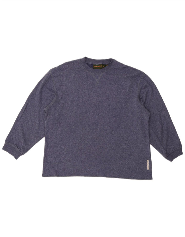 TIMBERLAND Womens Top Long Sleeve UK 14 Medium Blue Acrylic
