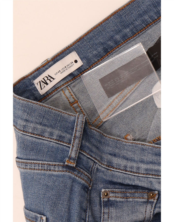 Zara Jean droit femme EU 40 Medium W30 L27 bleu coton