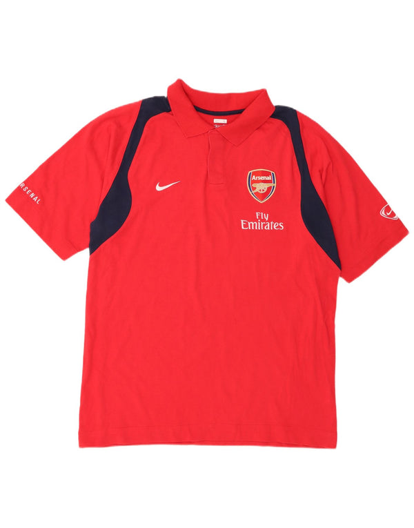 Nike Polo graphique Arsenal pour homme UK 42/44 Large Rouge Colourblock
