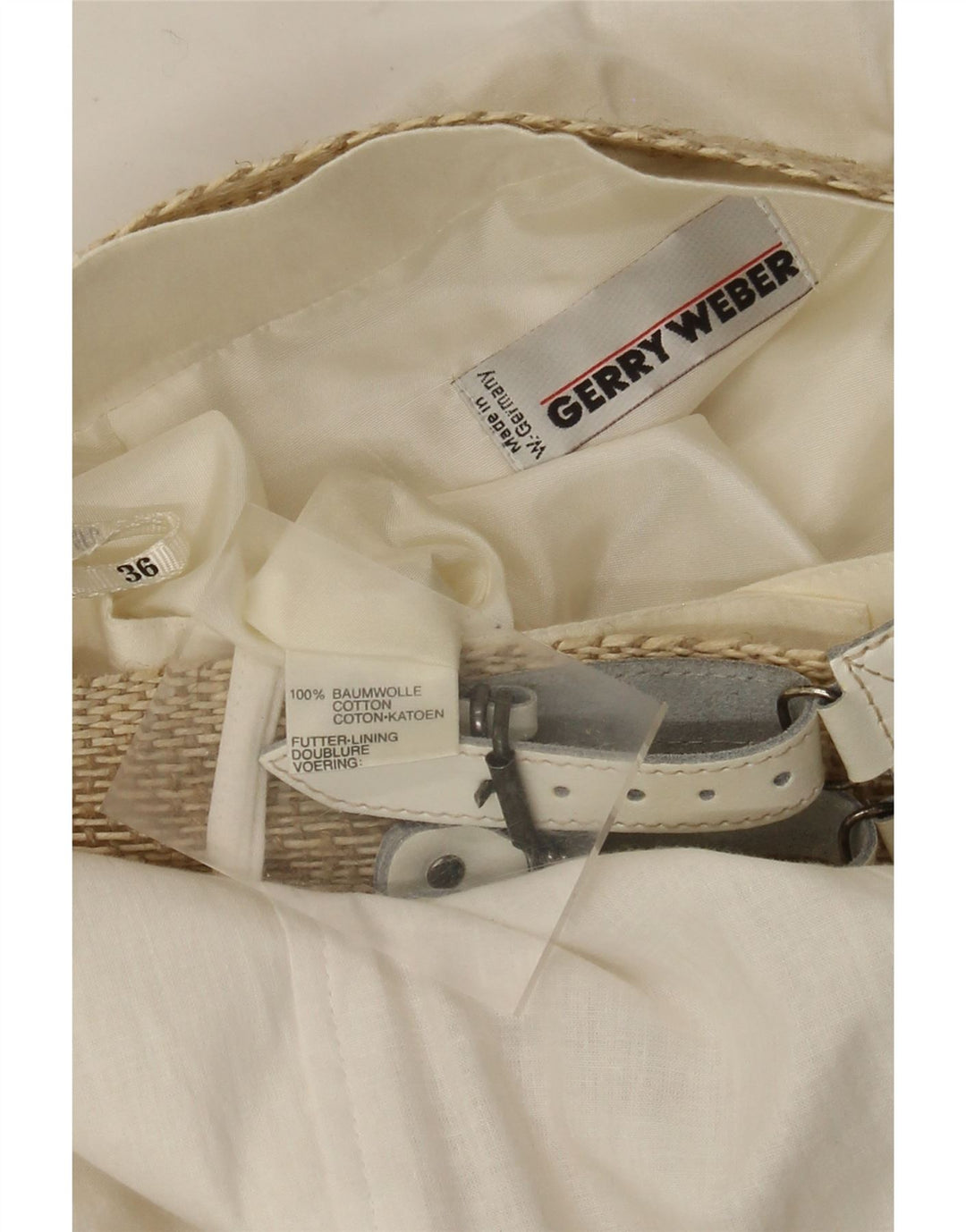 Gerry Weber Jupe évasée femme EU 36 Small W26 coton blanc