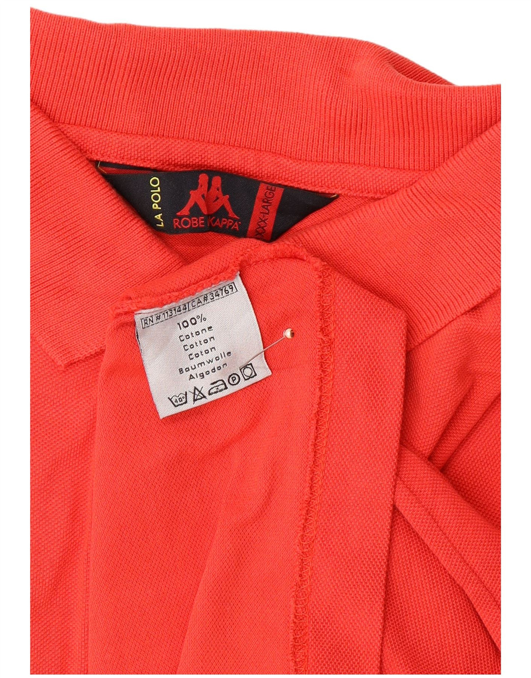 KAPPA Polo à Manches Longues Homme 3XL Rouge Coton