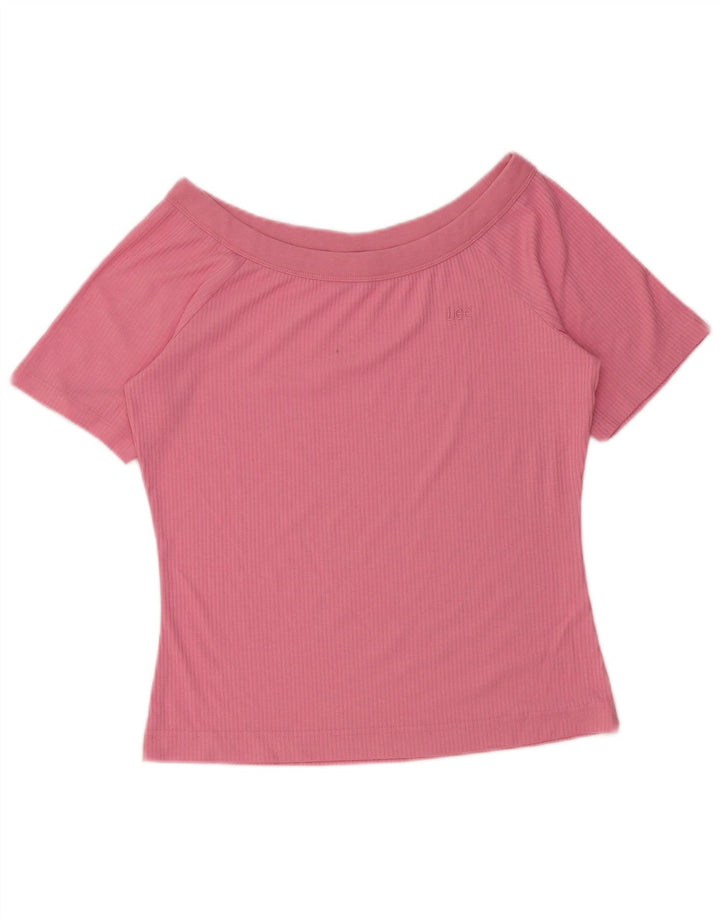 Lee Haut court à épaules dénudées pour femme UK 14 Large Rose