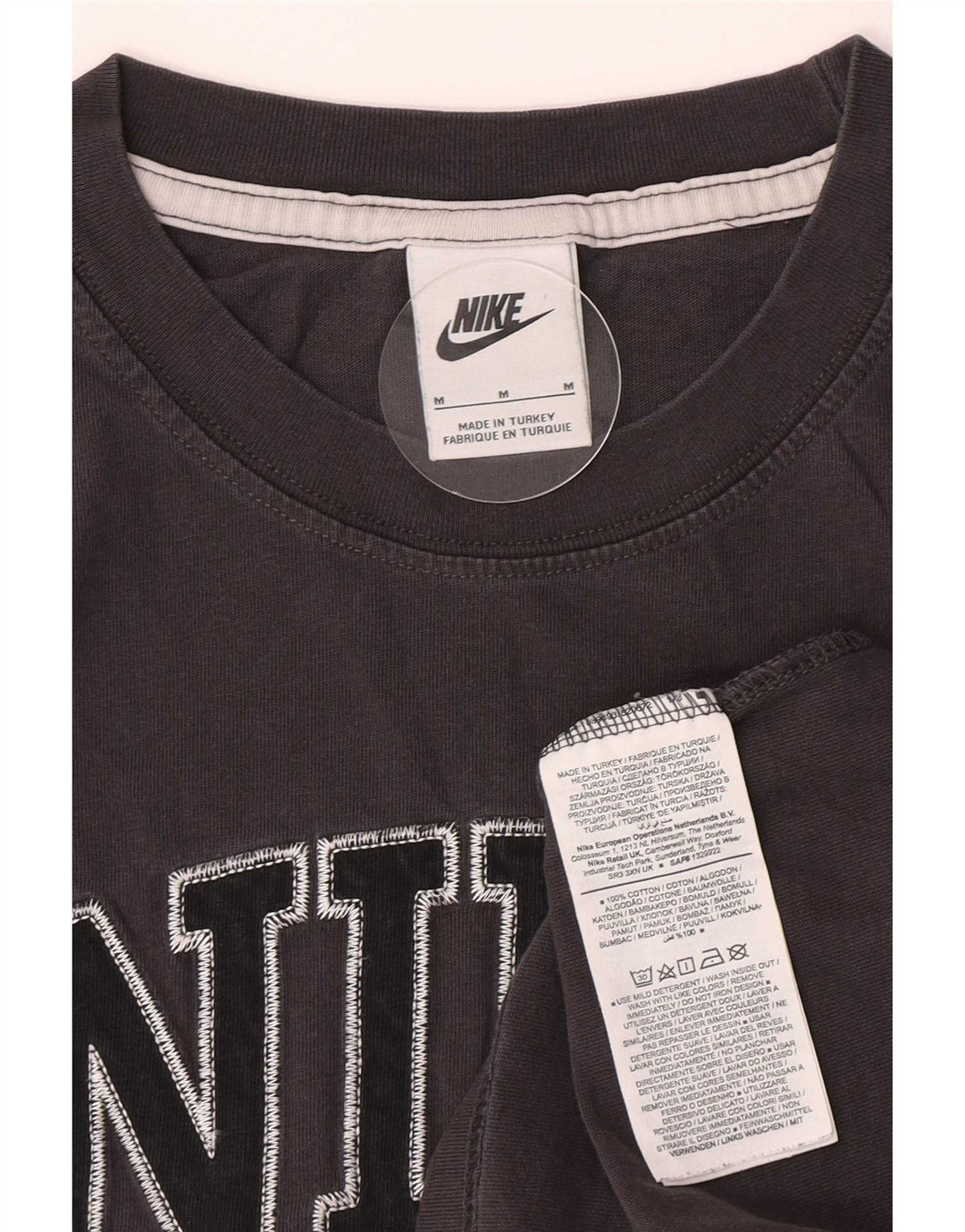 Nike T-shirt graphique en coton color block gris moyen pour homme