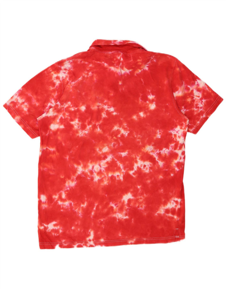 PUMA Polo Homme Large Rouge Tie Dye