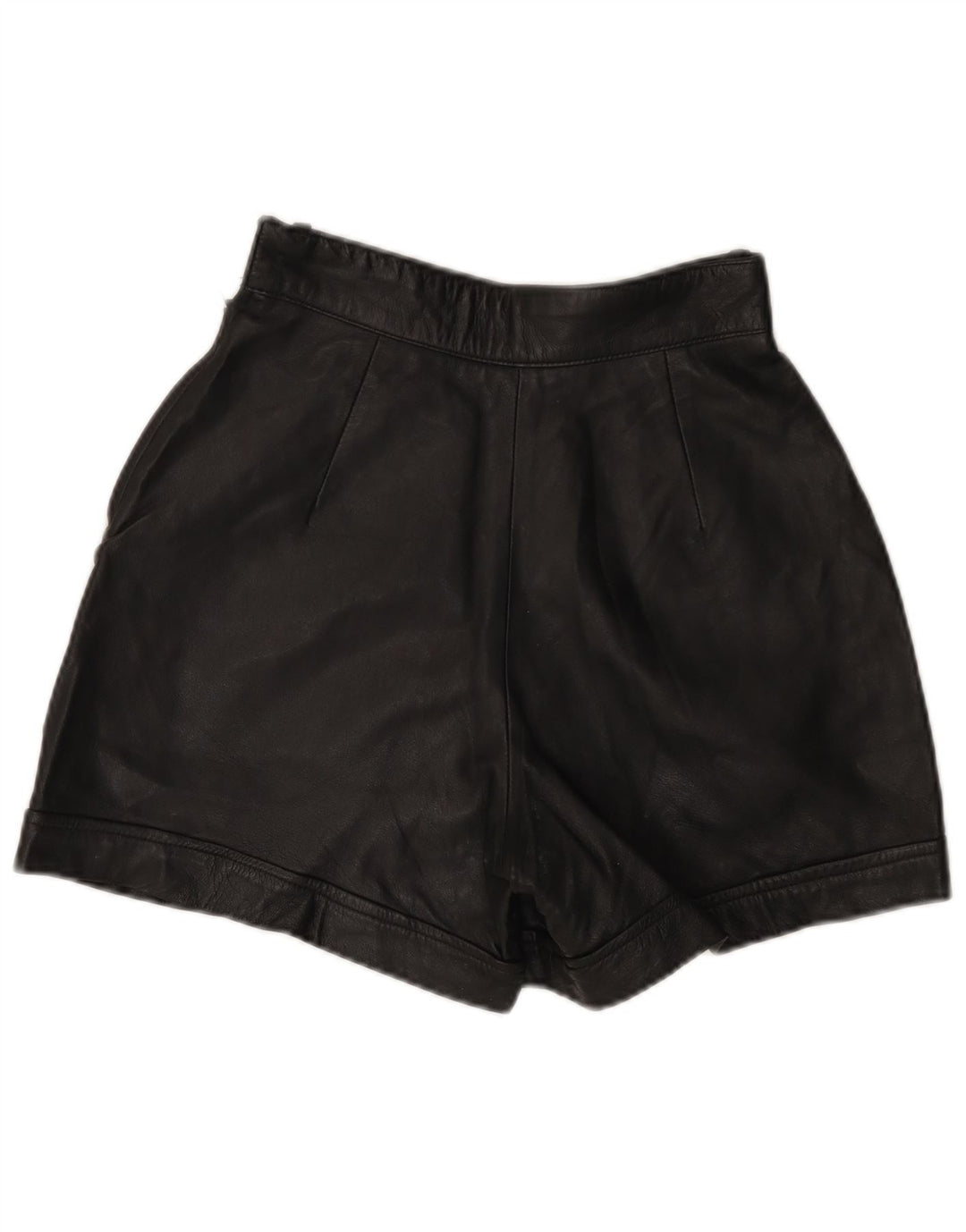 MISS JOY Short en cuir taille haute pour femme EU 38 Medium W25 Cuir noir