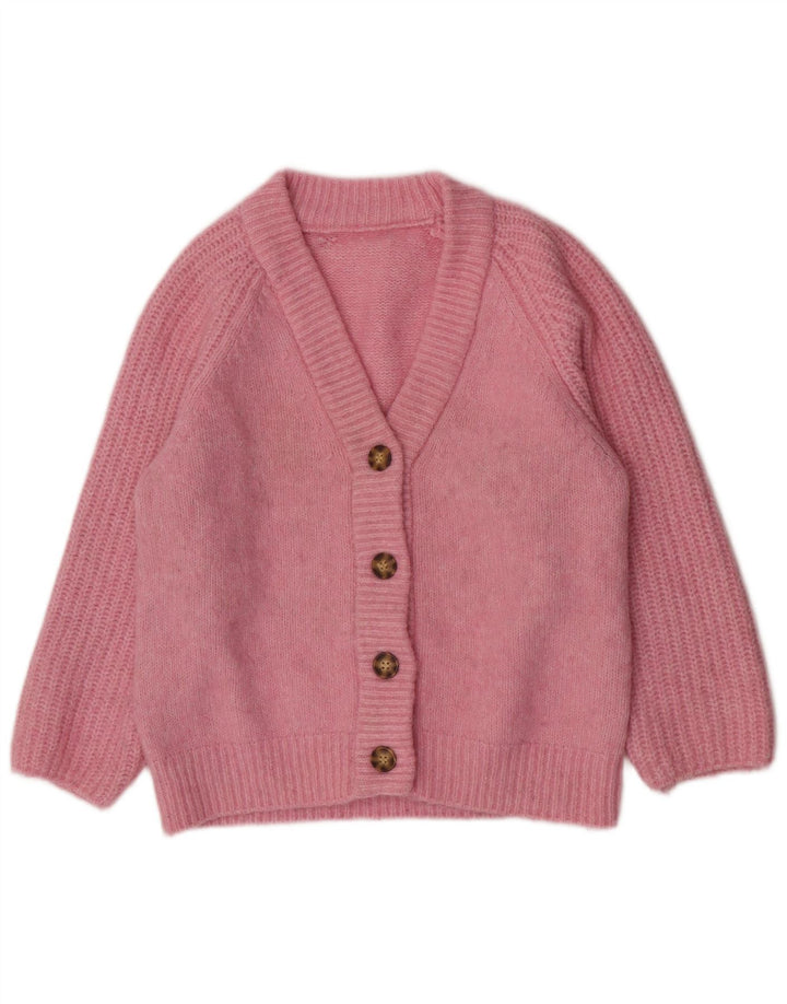 vintage Femme Cardigan Pull UK 14 Rose Moyen