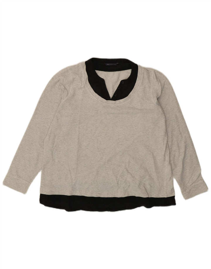 Marks & Spencer Sweat-shirt pour femme UK 16 Large Gris Colorblock