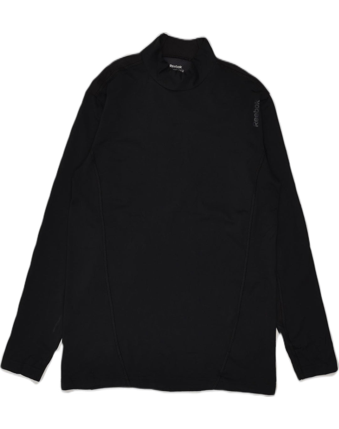 REEBOK Mens Top Long Sleeve Medium Black Polyester | Vintage Reebok | Thrift | Second-Hand Reebok | Used Clothing | Messina Hembry 
