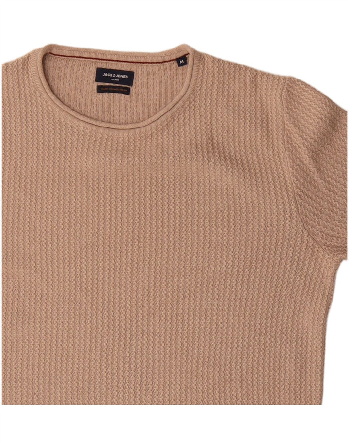 Jack & Jones Pull Col Rond Homme Beige Moyen Coton