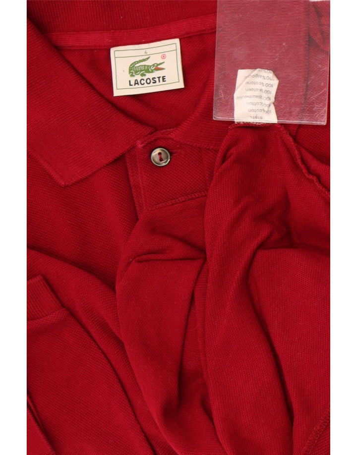 Lacoste Polo Homme Taille 4 Coton Rouge Moyen