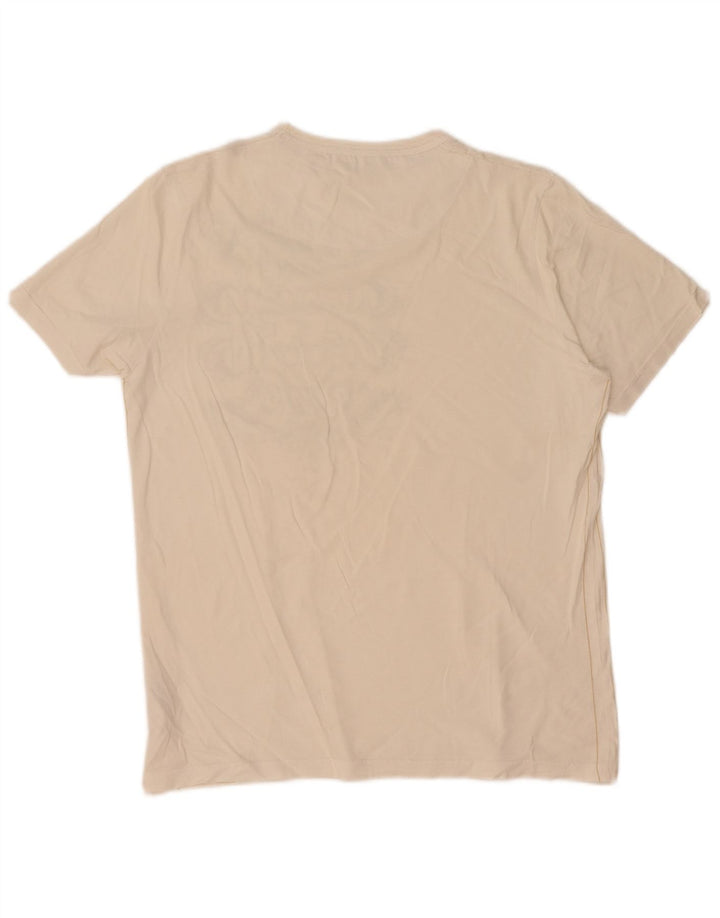 Ted Baker T-shirt graphique pour hommes Taille 3 Coton blanc moyen