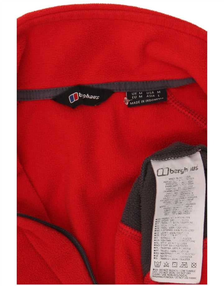 Berghaus Pull Polaire à Col Zippé Homme Rouge Moyen Polyester Colorblock
