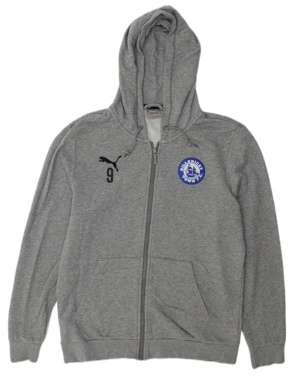 Puma Sweat à Capuche Graphic Zip Homme Gris Moyen Coton