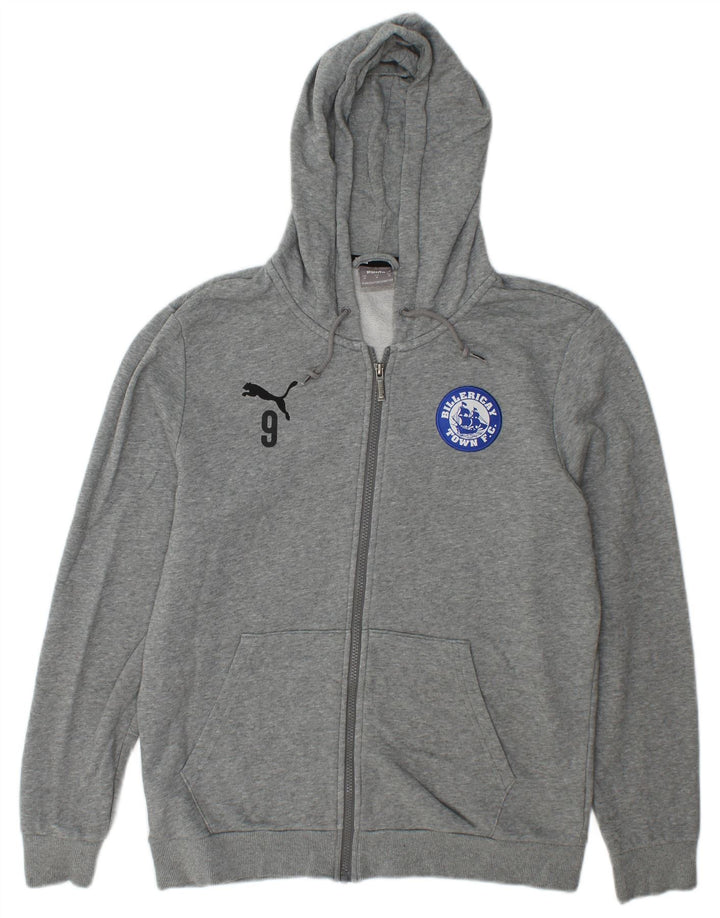 Puma Sweat à Capuche Graphic Zip Homme Gris Moyen Coton
