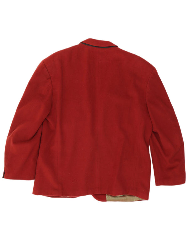 Hugo Boss Veste blazer à 2 boutons pour homme EU 54 2XL Rouge Laine