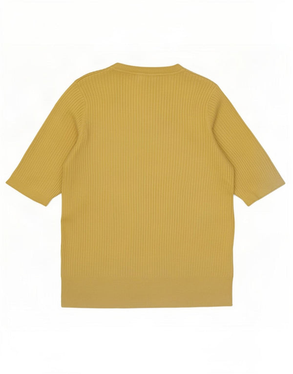 Marks & Spencer Pull à col rond pour femme UK 14 Jaune moyen