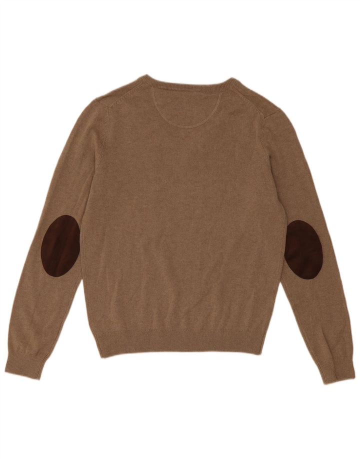 Boggi Pull col V pour homme en laine beige Taille S