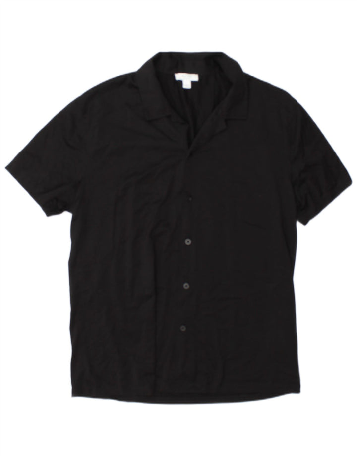 Reiss Chemise à manches courtes pour homme Large Noir Coton