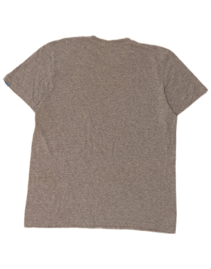 Adidas T-Shirt Graphique Homme Gris Moyen Moucheté Coton