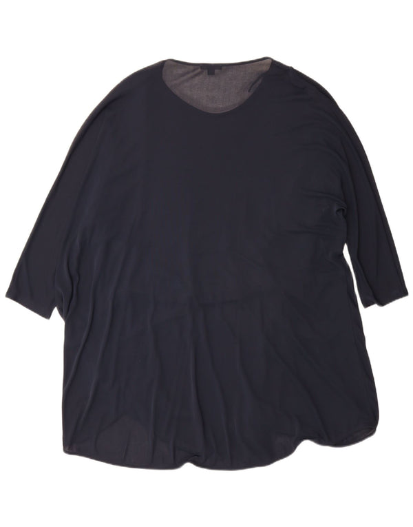 Cos Robe tunique surdimensionnée à manches 3/4 pour femme UK 44 en acétate bleu marine moyen