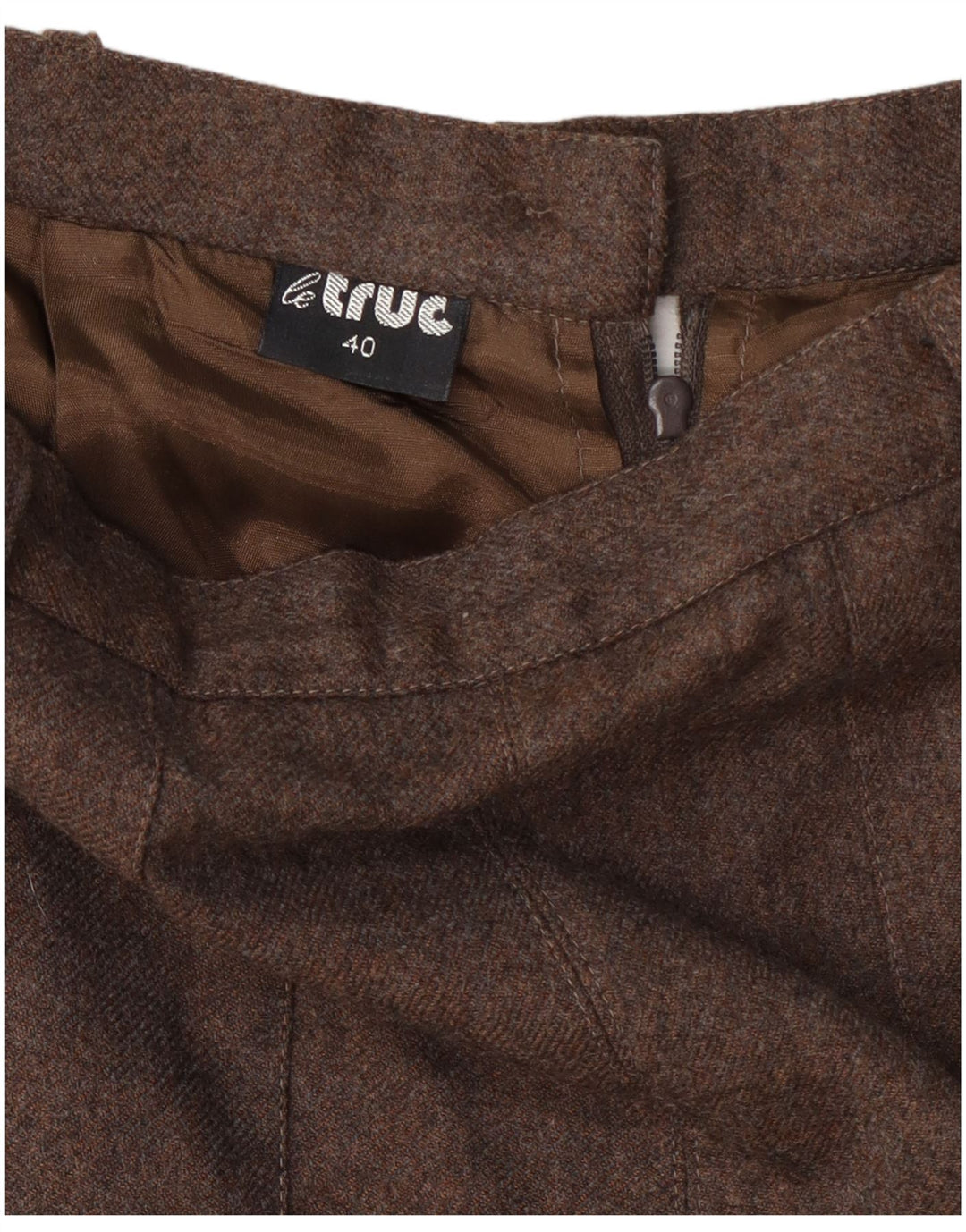 LE TRUC Short Cullotes Taille Haute Femme EU 40 Medium W27 Marron