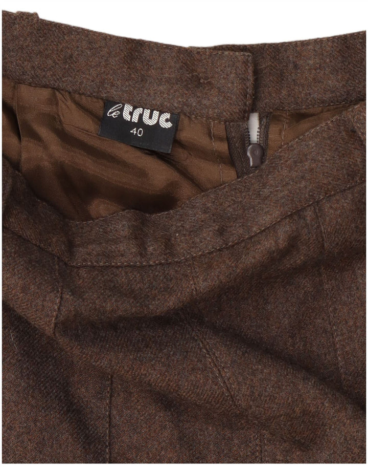 LE TRUC Short Cullotes Taille Haute Femme EU 40 Medium W27 Marron