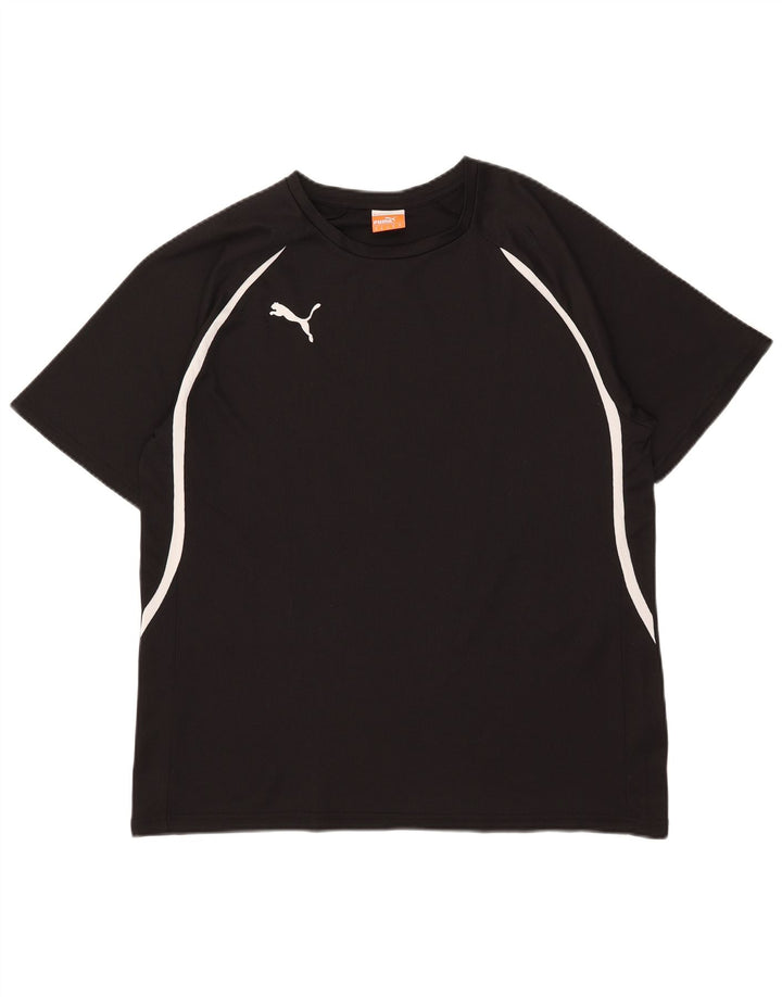 Puma T-Shirt Graphique Homme Noir Rayé Polyester