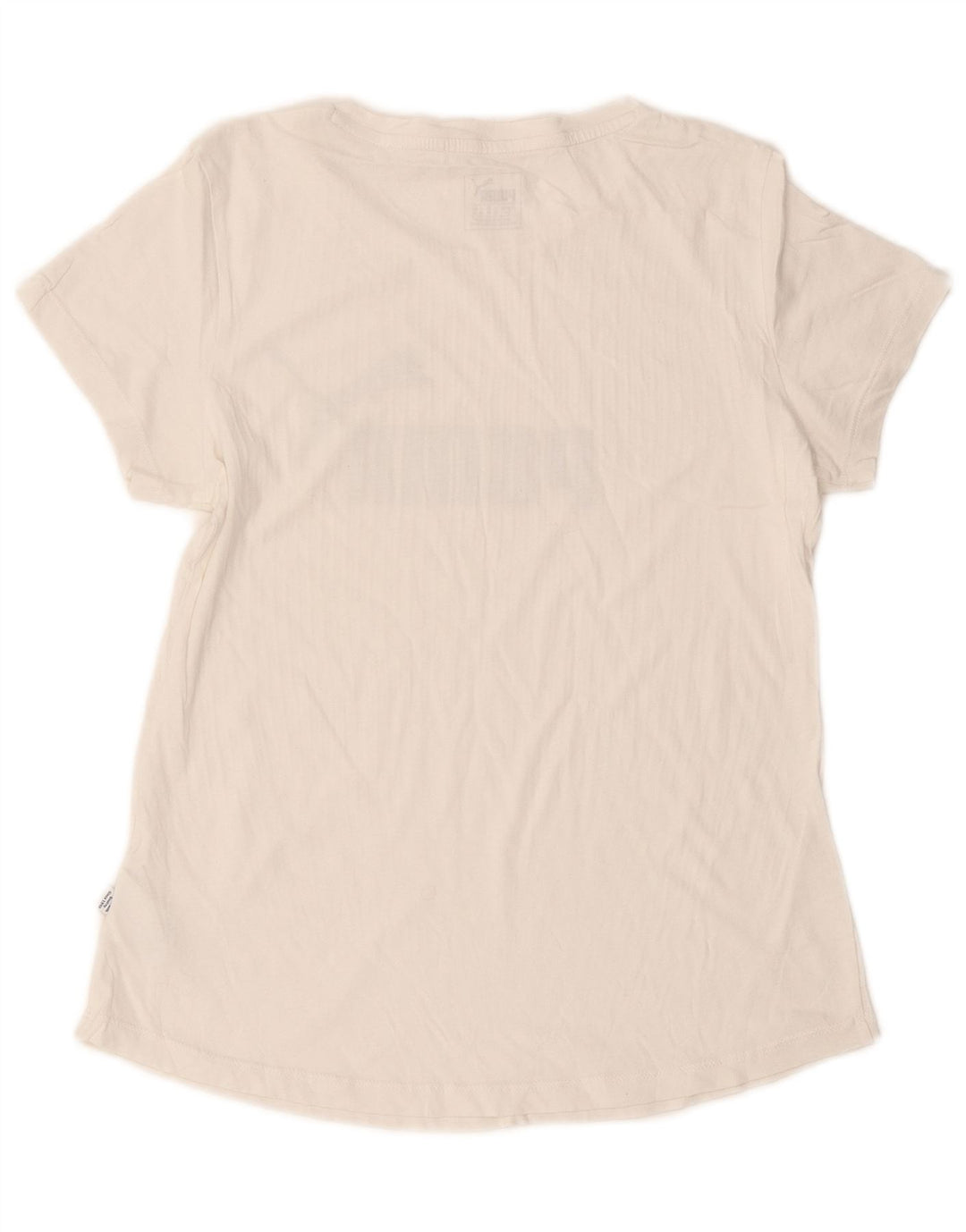 PUMA T-shirt graphique pour femme UK 12 Blanc moyen Coton