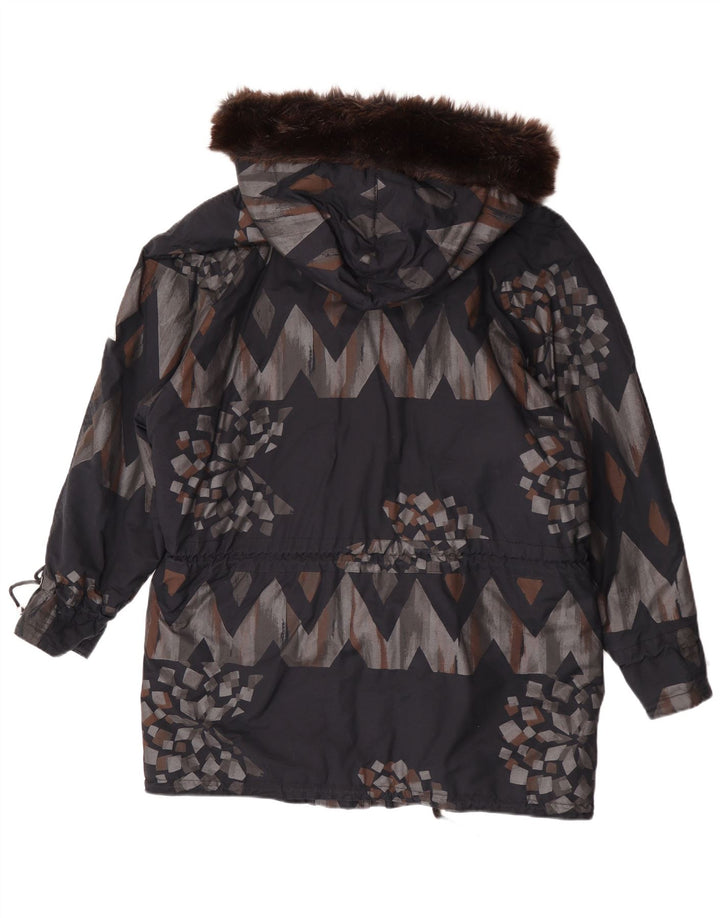 FUCHS & SCHMITT Manteau rembourré à capuche pour femme UK 44 Gris moyen géométrique