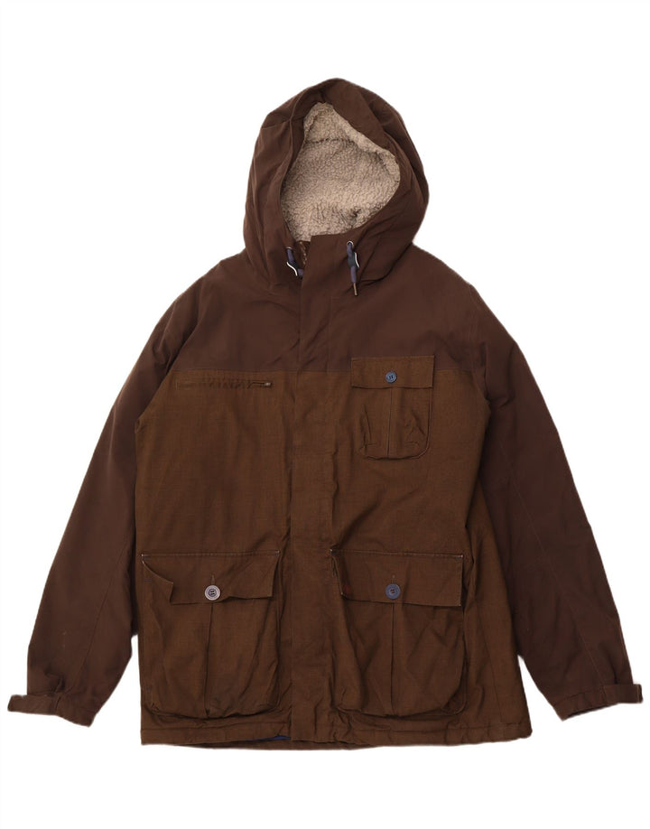 HELLY HANSEN Veste utilitaire à capuche pour homme UK 42 XL Marron Polyester
