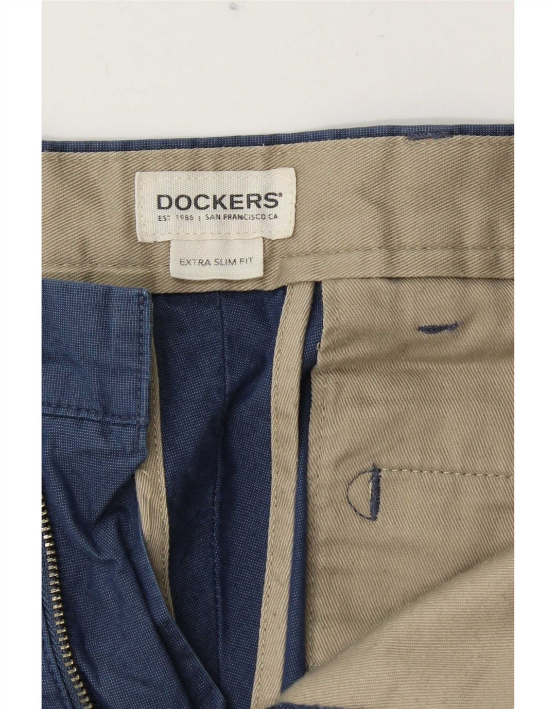 Dockers Pantalon Chino Extra Sim Fit Homme W32 L29 Bleu Marine