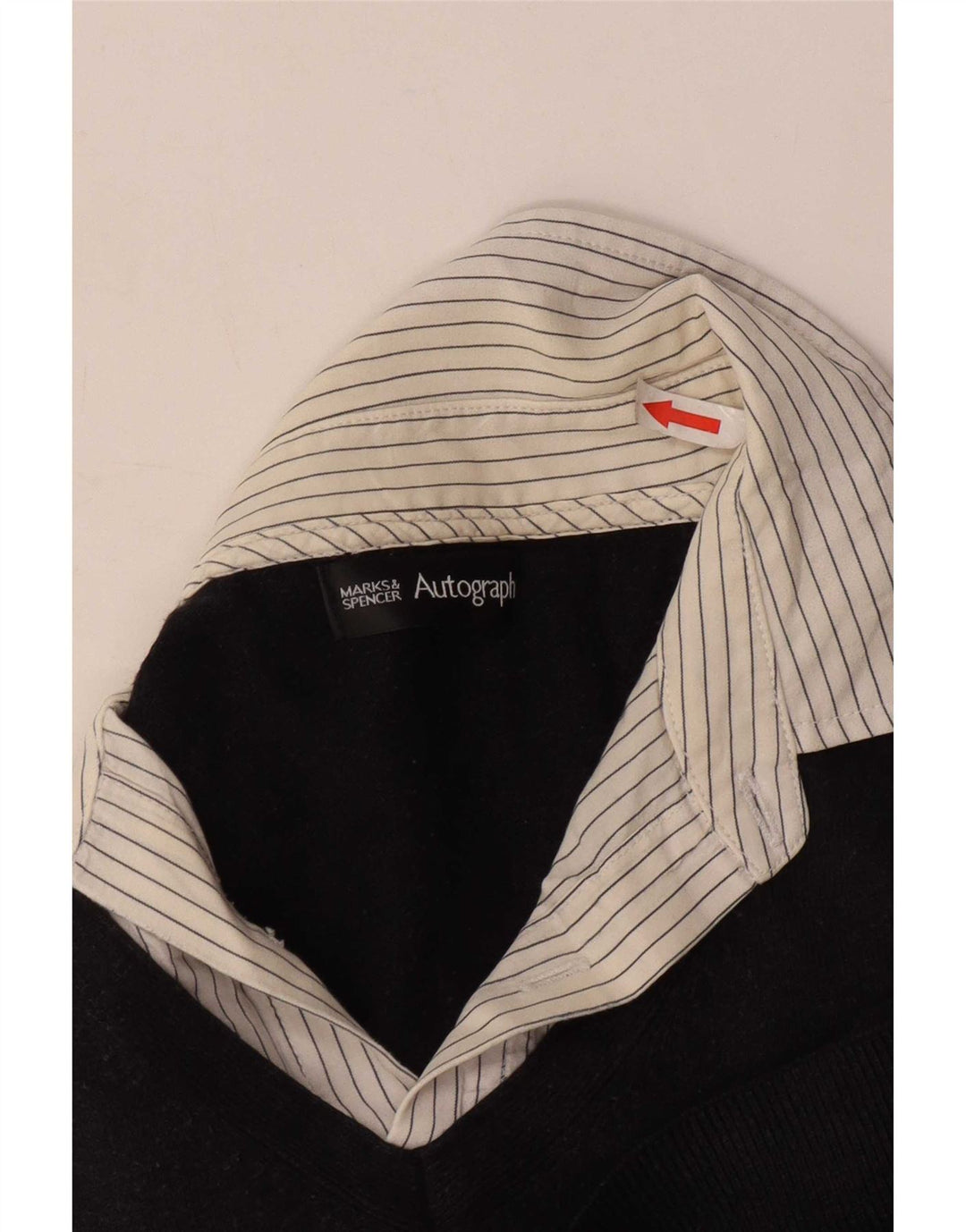 Marks & Spencer Pull autographe à col en V pour homme Noir Taille S
