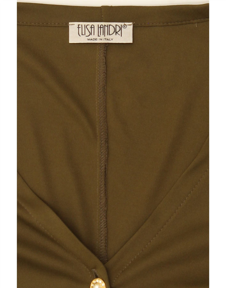 ELISA LANDRI Womens Maxi Dress UK 12 Medium Khaki Vintage Elisa Landri and Second-Hand Elisa Landri from Messina Hembry 