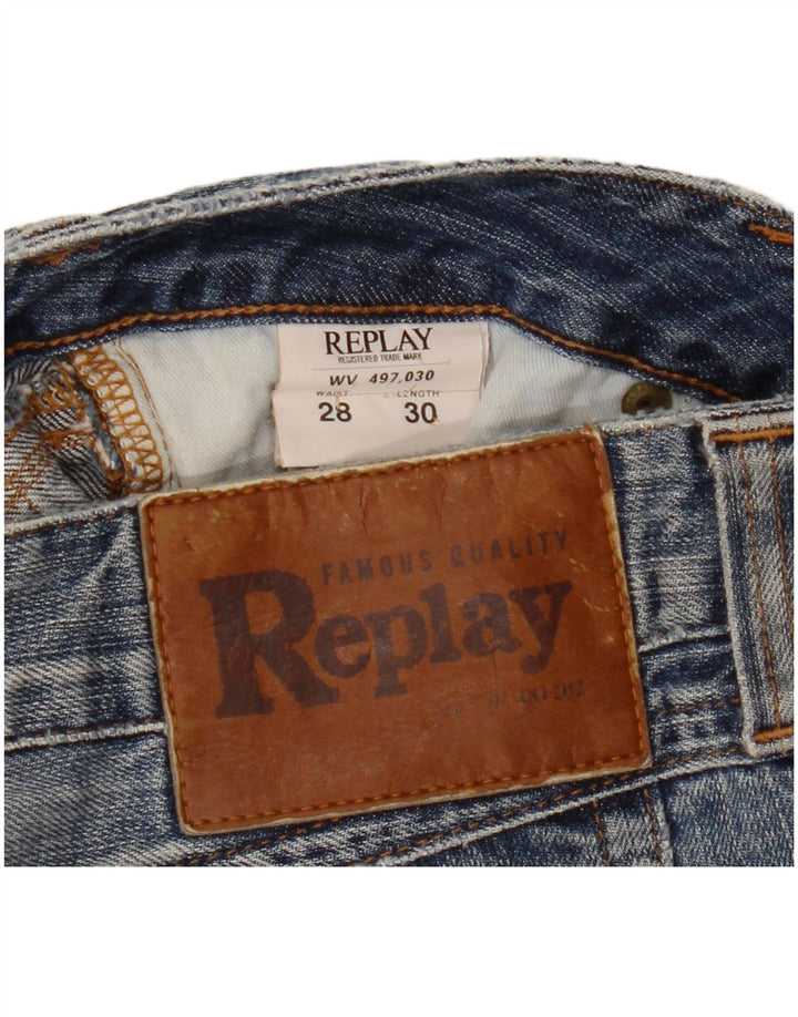 Replay Jean Droit Femme W28 L30 Bleu Coton