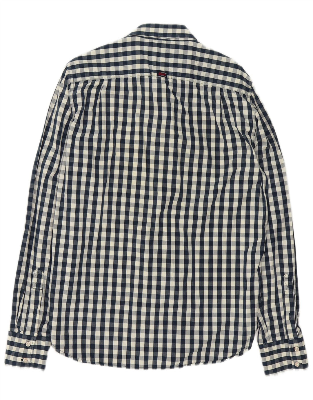 Superdry Chemise Homme Large Bleu Marine Vichy Coton
