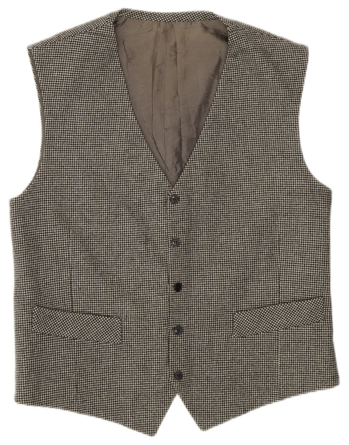 gilet homme vintage petit pied de poule gris