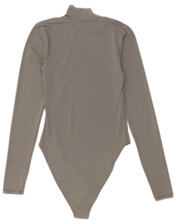 Zara Body à manches longues pour femme UK 12 Nylon gris moyen