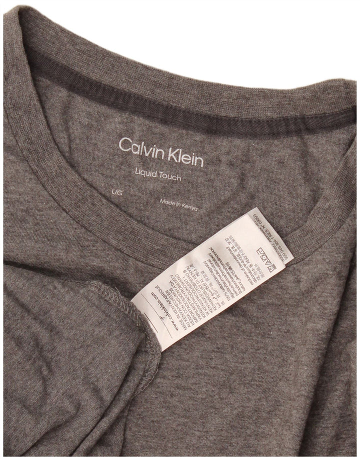 Calvin Klein T-Shirt Homme Haut Large Gris Coton