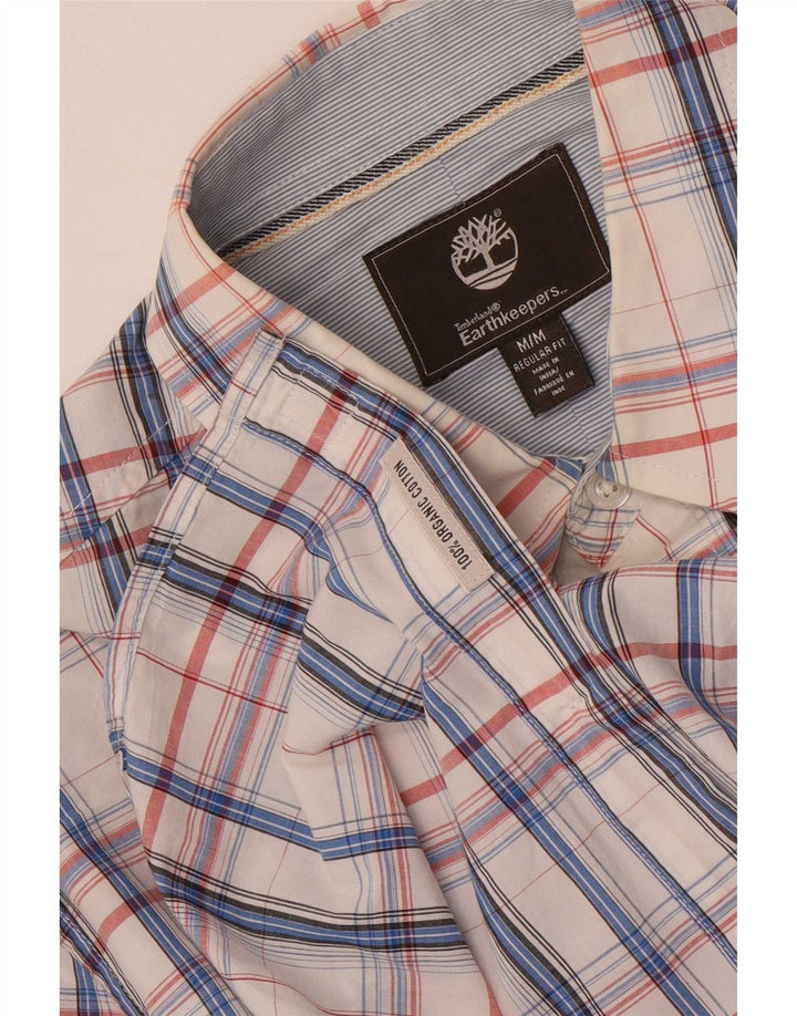 Timberland Chemise Regular Fit Homme Blanc Moyen à Carreaux Coton