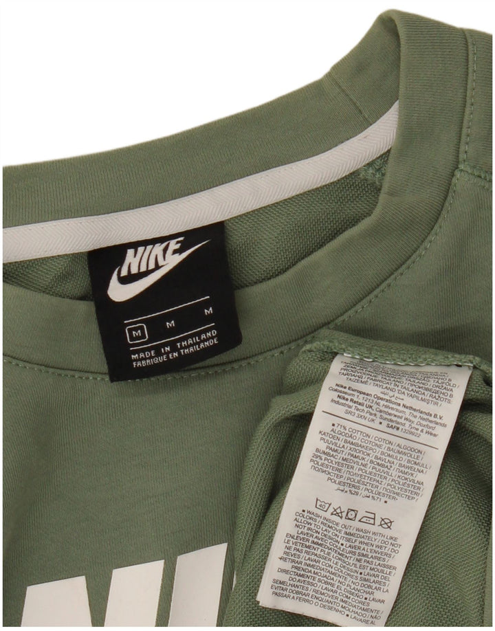 Nike Sweat-shirt graphique en coton vert moyen pour homme