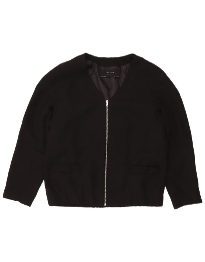 Zara Veste Blazer Femme UK 10 Petit Noir