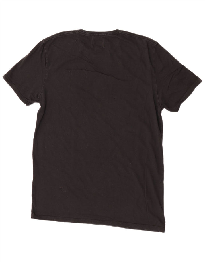 Levi's T-Shirt Femme UK 14 Large Noir Coton