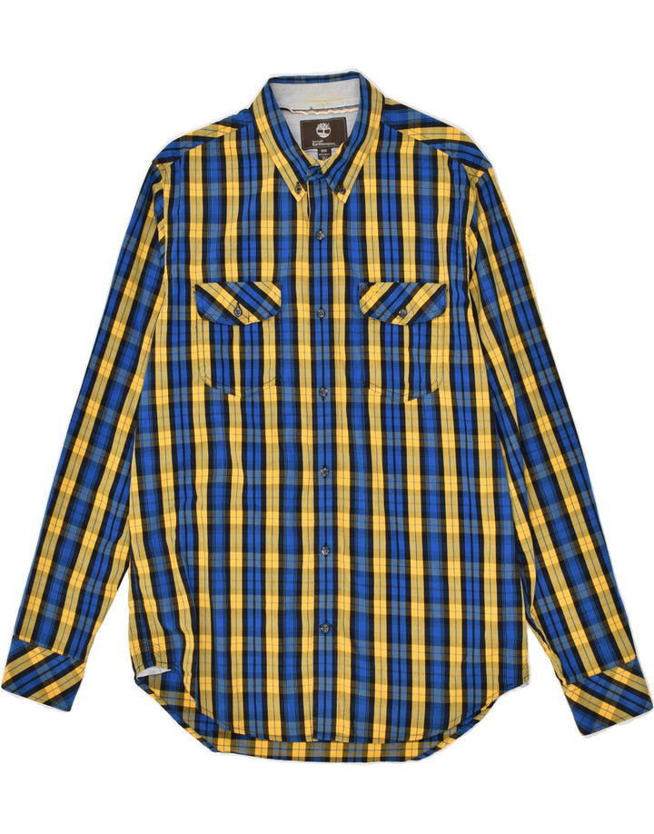TIMBERLAND Mens Earthkeepers Regular Fit Shirt Medium Blue Check Cotton Vintage Timberland and Second-Hand Timberland from Messina Hembry 