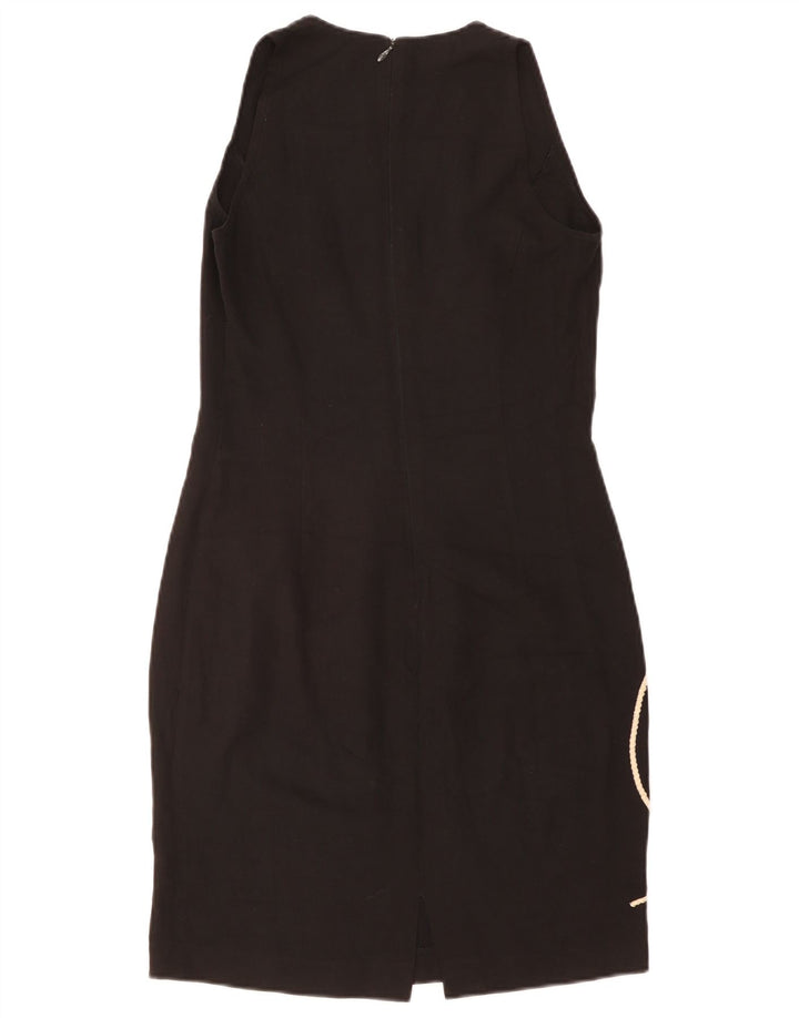 Byblos Robe fourreau sans manches pour femme IT 42 Noir moyen géométrique