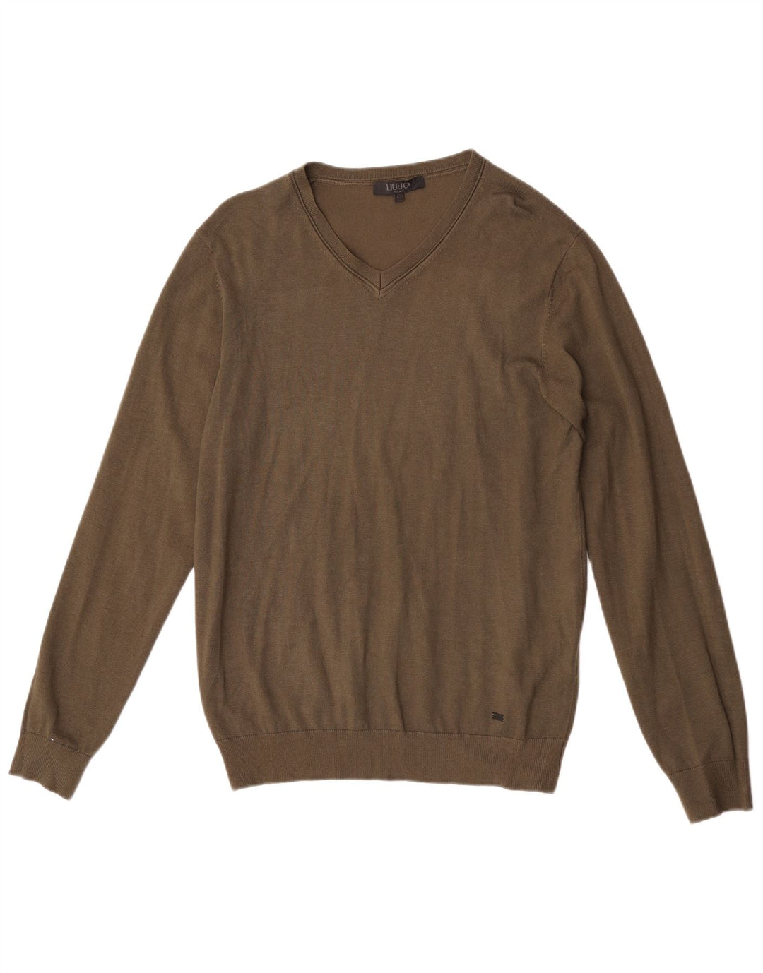 Liu Jo Pull Col V Homme Large Kaki Viscose