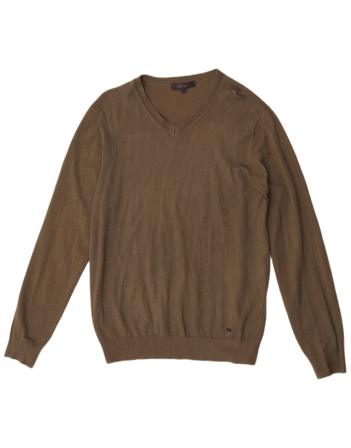 Liu Jo Pull Col V Homme Large Kaki Viscose