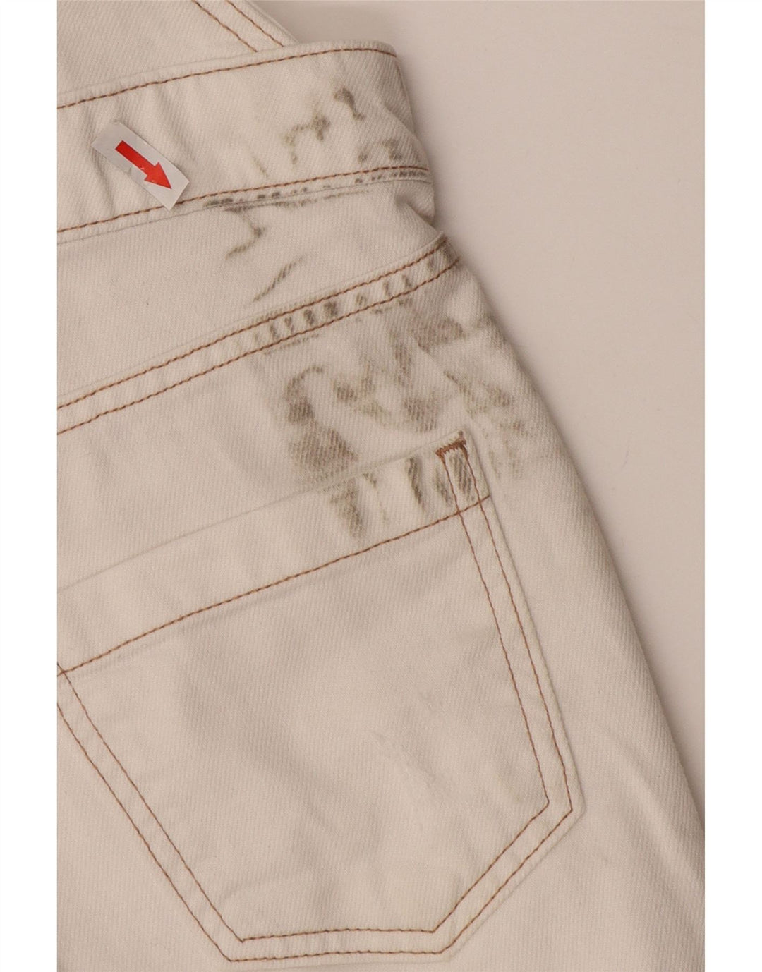 Short Salopette White Stuff Femme UK 8 Small W30 Coton Blanc