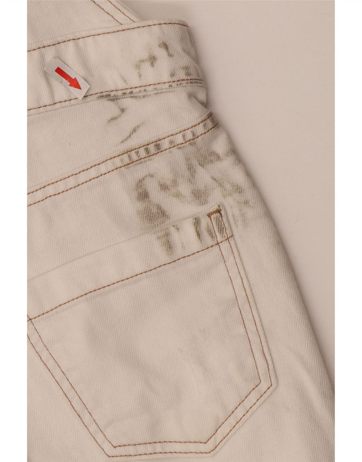 Short Salopette White Stuff Femme UK 8 Small W30 Coton Blanc